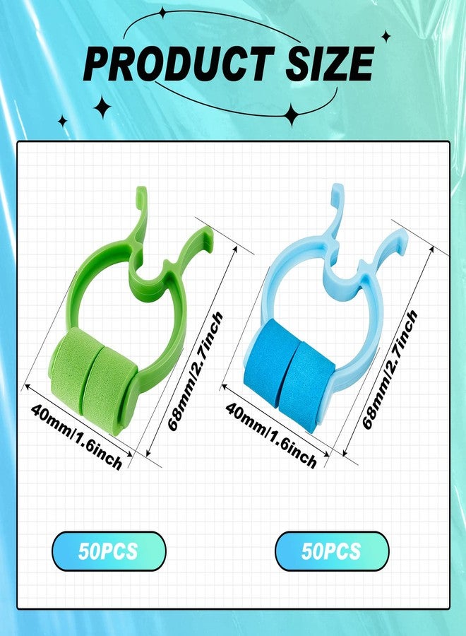 فاباي مشبك فاباي لوقف نزيف الأنف، 100 قطعة، مشبك أنفي لوقف نزيف الأنف للبالغين في حالات الطوارئ والحوادث، أزرق وأخضر - Image 2
